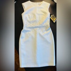 Calvin Klein Women’s White Mini Dress Size 8